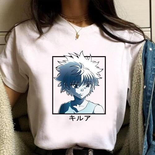 Kawaii Hunter X Hunter T-shirt Funny Graphic Print Tees Japanese Style Harajuku Tops Killua Causal Aesthetic Streetwear Unisex