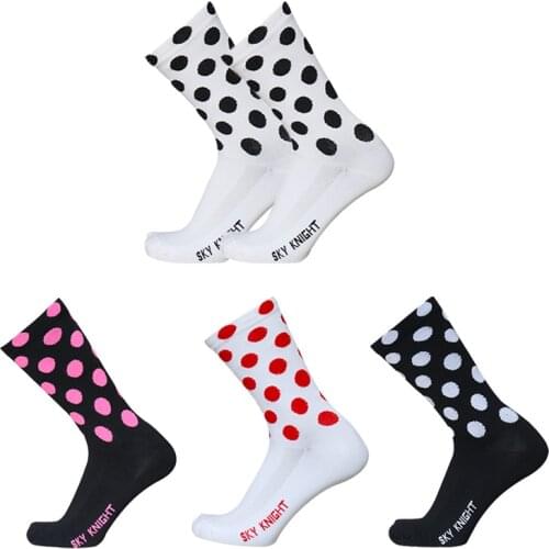 Dot Compression Cycling Socks Professional Outdoor Mountain Bike Socks Road Bike Running Socks Calcetines Ciclismo Hombre