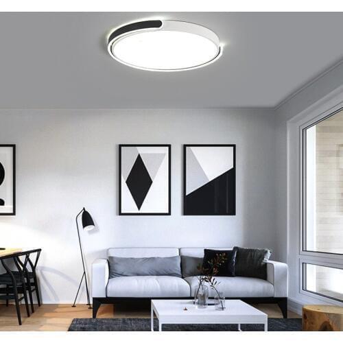 Top Grade Bedroom Lamp LED Modern Minimalist Study Lamp Creative Cool Circle Master Bedroom Ceiling Lamp Room Lamps Ceiling Lamp