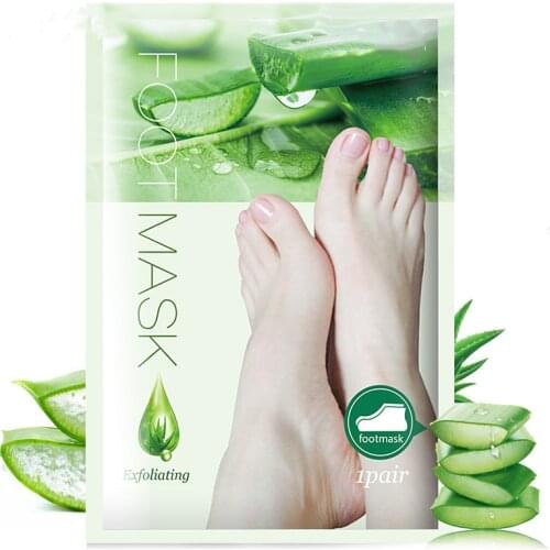 Aloe Vera Foot Mask Peeling for Legs Feet Mask Scrub Exfoliating Socks for Pedicure Anti Crack Heel Remove Skin Foot Patch