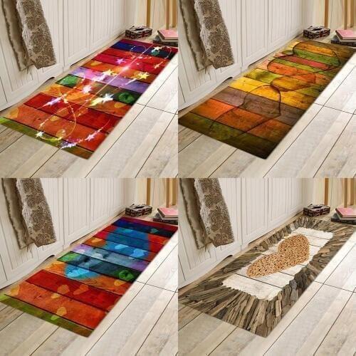 Heartwarming board, flannel, anti-sliding door mat, bathroom mat, kitchen mat, bedside mat