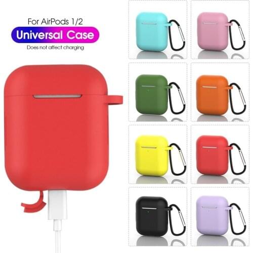 For Apple Airpods 1/2 Protective Case Soft Protector Soft Silicone Earphone Wireless Headphone for Apple Air Pods Cover Bags