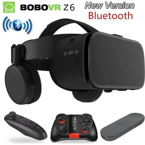 2019 Newest Bobo vr Z6 VR glasses Wireless Bluetooth Earphone VR goggles Android IOS Remote Reality VR 3D cardboard Glasses