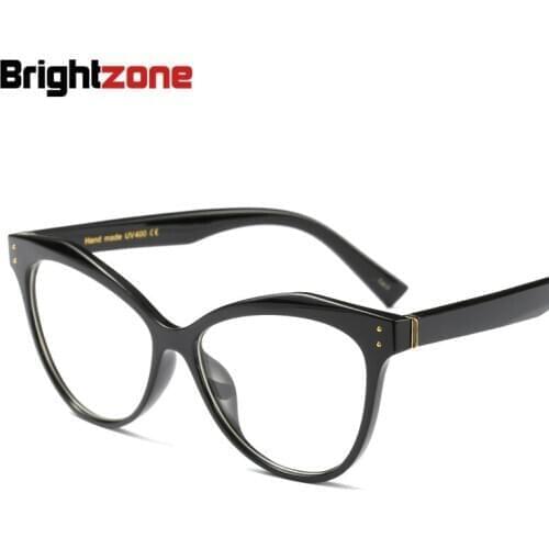 Brightzone Men Women European Popular Full Rim Spectacles Eye Frame Round Face Myopia Hyperopia Plain Glasses Eyeglasses
