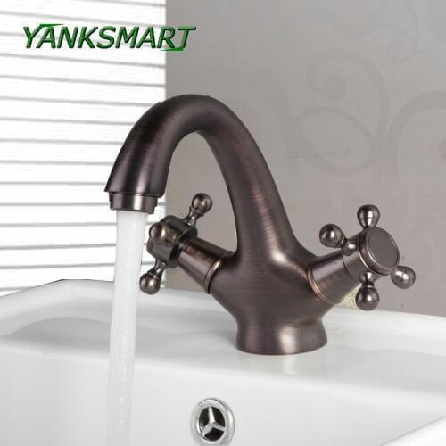YANKSMART Wholesale And Retail Deck Mount Waterfall Bathroom Faucet Vanity Vessel Sinks Mixer Tap Cold And Hot Water Tap