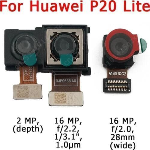 Original Front and Rear Back Camera For Huawei P20 Lite P20Lite Main Facing Camera Module Flex Replacement Spare Parts