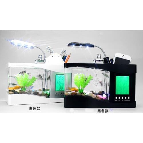 Supply small fish tank Mini aquariums mini aquarium USB mini ornamental biotope