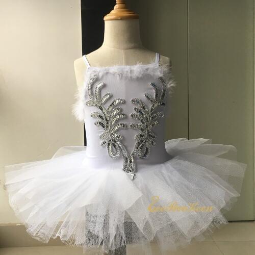 Girls Professional Ballet Tutu Dress For Girl White Swan Lake Costume Ballerina Dress For Kids Ballet Dress Dancewear Children