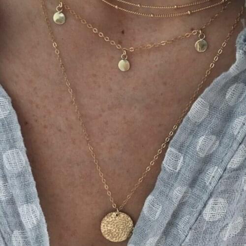 Simple Necklace for Women Geometric Pendant Necklacens Jewelry Wholesale