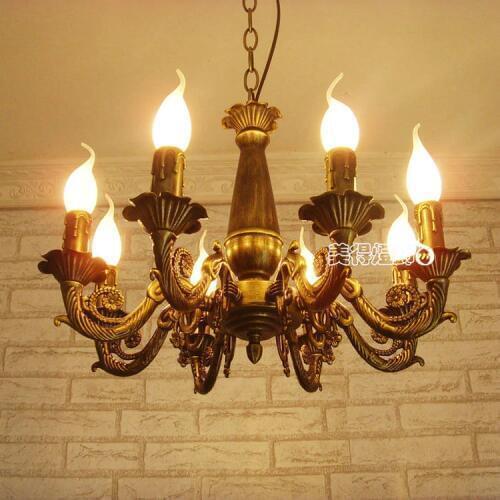 Modern Iron Brass Color Lighting Chandelier Light Antique decoration Lamp Iron Chandelier for Ceiling Chandeliers