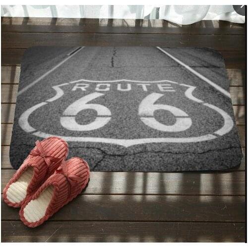 U.S. Route 66 Door Mat Bathroom Mat Kitchen Mats Entrance Door Mats Balcony Hallway Bedroom Home Decor Modern Rugs Floor Mat