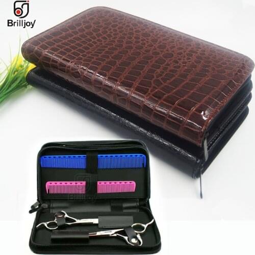 Professional Hair Scissor Bag Hair Comb Shear Pouch Holder Case Barber Hairdressing Tool Bags PU Leather Pet Scissor Bag Clutch