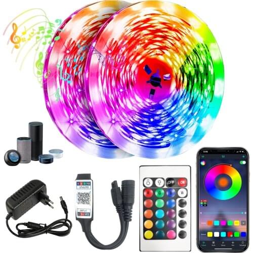 LED strip lights Fita RGB 5050 Bluetooth WIFI Control Flexible Lamp Tape Ribbon For Bedroom Tira Festival Luces TV Backlight Luz