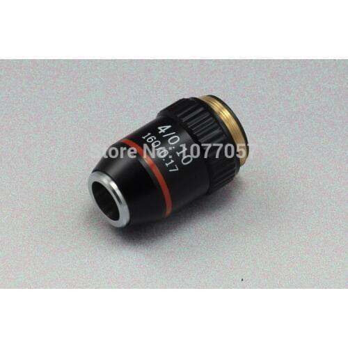 Top quality ,4X/0.1mm-195mm biological Microscope achromatic Objective 4X-- DIN45mm