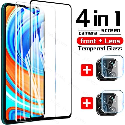 4in1 Protective Glass for Xiaomi Redmi Note 9 Pro Max 9S 9T Camera Lens Screen Protector Redmi Note9 9Pro 9 S T tempered Glass