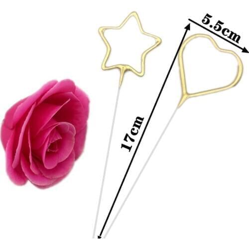 1pc Romantic Star Love Shaped Wedding Birthday Party Candle Cake Topper Decoration NEW 2021