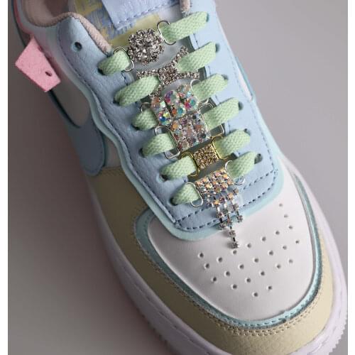 2pcs / Pair Shoelaces Buckle Shoelace Metal Buckle Shoelaces Accessories Metal Lace Lock DIY Sneaker Kits AF1 Shoe Decorations