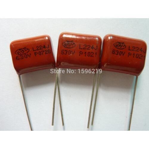 50pcs CBB 224 630V 224J CBB21 0.22uF 220nF P15 Metallized Polypropylene Film Capacitor