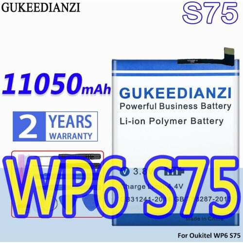 GUKEEDIANZI High Capacity Battery S75 11050mAh For Oukitel WP6 S75 Bateria