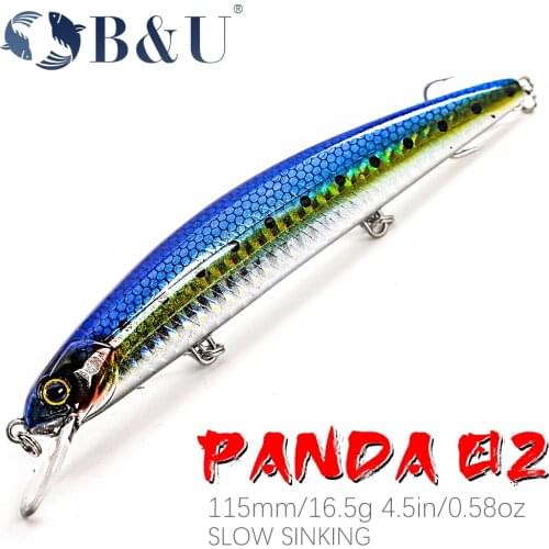 B&U Hot Jerkbaits Fishing lures 115mm 16.5g Sinking Minnow lure High Quality Hard Baits Good Action Wobblers