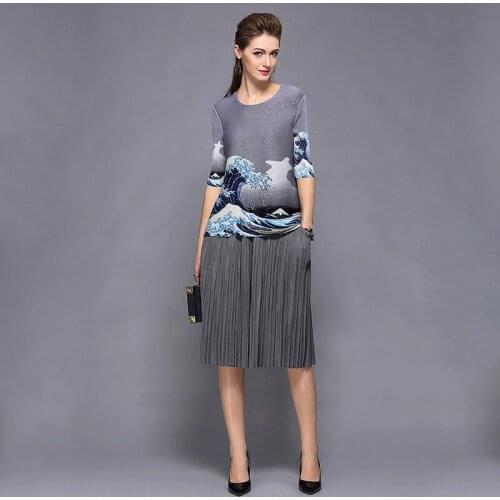 Miyake pleated wide-leg pants 2021 summer casual basic folda high waist fat MM thin womens straight pants