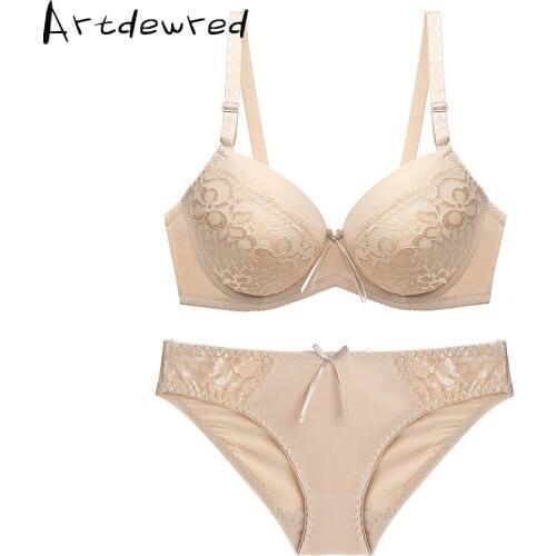 Top Sexy Underwear Set Hot Bras Cotton Brassiere Women Lingerie Panty Set Lace Plus Size Push Up Bra Panties Sets