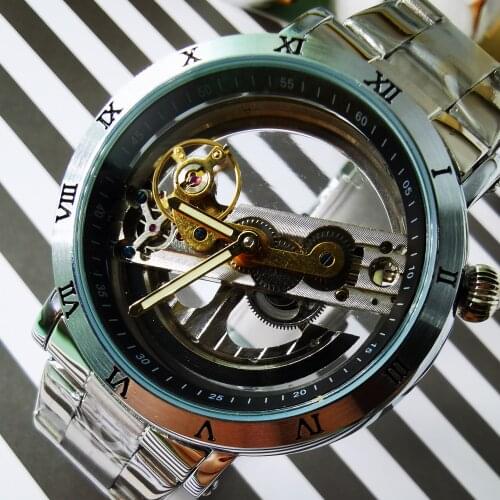 FORSINING Mens Watches Military Transparent Sports Clock Male Top Brand Skeleton Bride Roman Numerals Automatic Mechanical Watch