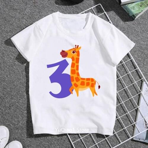 I Am 3 6 7 8 9 10 11 Years Old Childrens Funny Graphic Number Print Birthday Tee Shirt Halloween Tshirt Boys Girls Clothes Gift