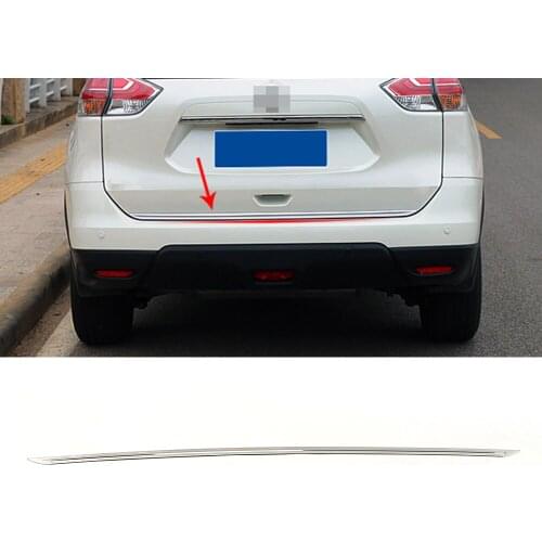 For Nissan X-Trail XTrail T32 Rogue 2014-2019 Tailgate Rear Door Bottom Trunk Lid Cover Molding Trim Stainless Steel Sticker