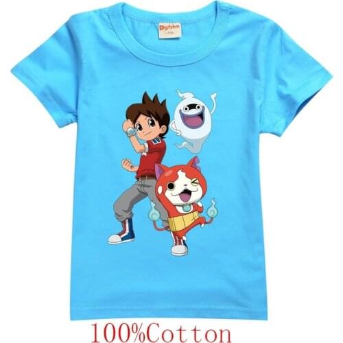 Boy t shirt Yo-Kai Watch Characters Fashion Unisex Kids Casualt-shirt novelty T shirt girl summer Short Sleeve tee children