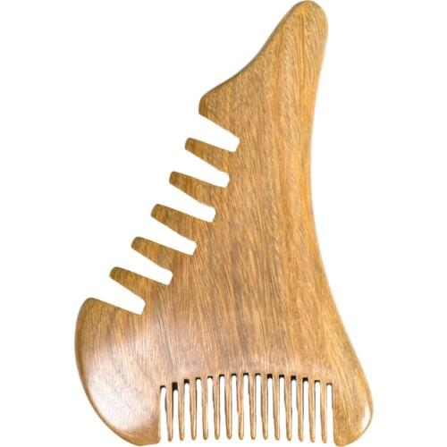 Hair Beard Pick Combs, Wooden with Fantastic Handles, Travel Pocket Size Frizz Free for Scalp Massage Thick Hair Curly Hair