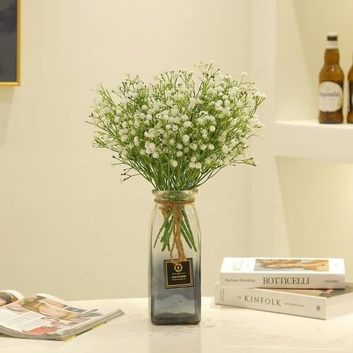 5 Heads Artificial Babys Breath Flower Gypsophila Fake Silicone Plant for Wedding Home Party Decoration indoor