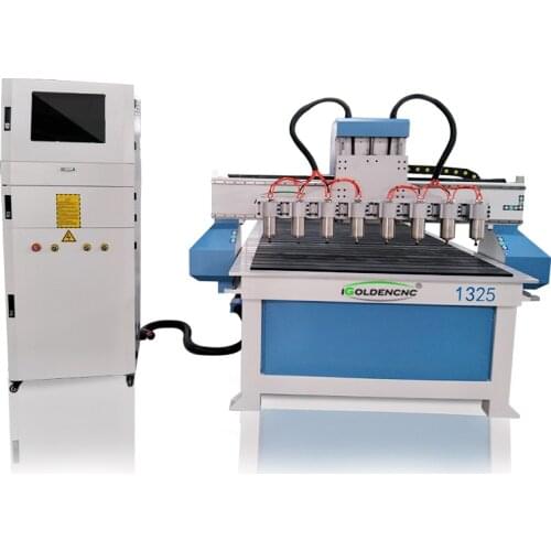 Multi-heads 1325 3D Wood Carving Machine CNC Router with Aluminum Table