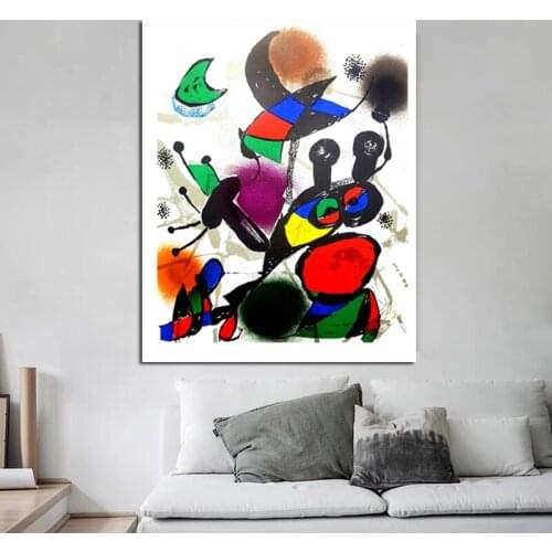 Canvas Modular Abstract Poster Home Decor Joan Mir Paintings HD Printed Vintage Style Pictures Wall Art For Living Room Frame