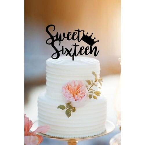 Customized 16th Birthday Sweet Sixteen Cake Topper Party Decorations Accessory Supplies