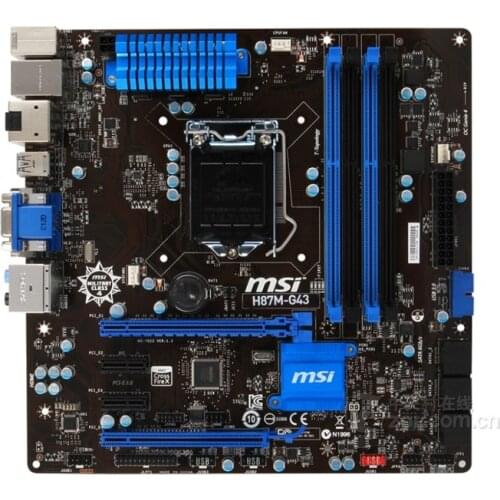 Original motherboard MSI H87M-G43 H87 LGA 1150 DDR3 i3 i5 i7 DDR3 32G SATA3 USB3.0 motherboard free shipping