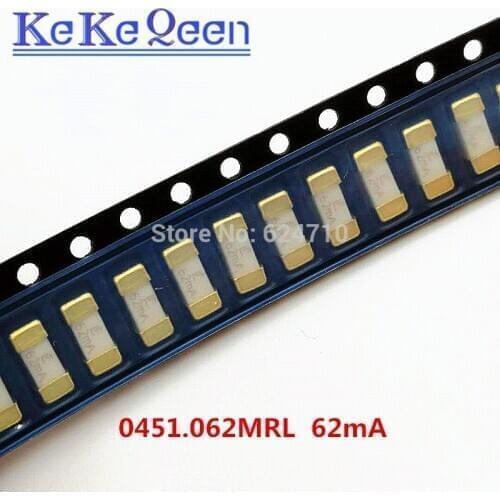 20PCS/LOT Original ROHS 0451.062MRL 0451.062 1808 0.062A 125V 2410(6125) 62MA SMD SMT PTC Resettable Fuse