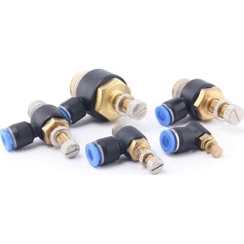 Pneumatic quick connect connector SL 4 6 8 10 12mm M5 "1/8" 1/4 "3/8" 1/2 air speed regulating valve Accelerator valve