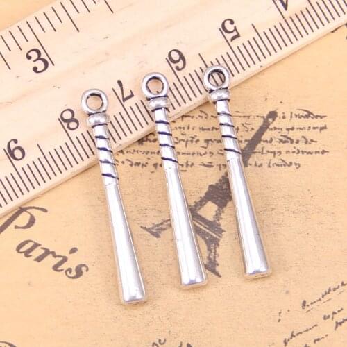 14pcs Charms baseball bat club 35x5mm Antique Pendants,Vintage Tibetan Silver Jewelry,DIY for bracelet necklace