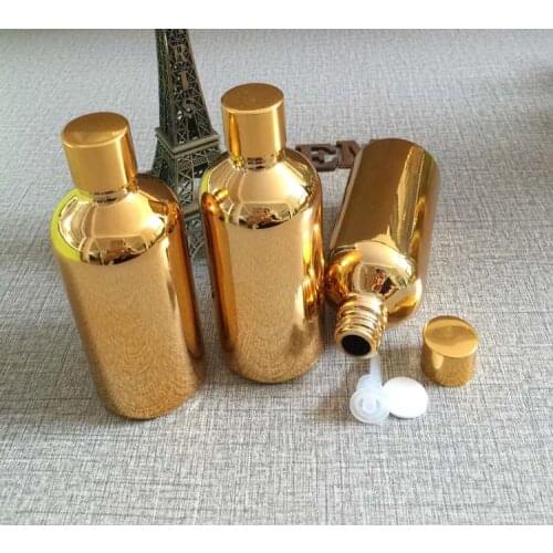 100ml gold plated dropper bottle,dropper container,essentical oil bottle refillable cosmetics bottles sample packaging wholesale