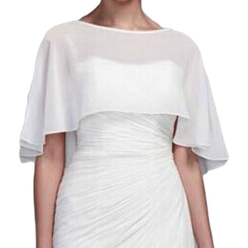 Simple Women Bolero Shrug Open Back Short Chiffon Jacket Spring Wraps 2020