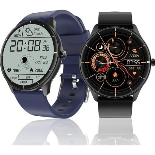 3.5D Curved Glass Screen Real-Time Body Temperature Detection Bracelet Heart Rate Monitor 45 Days Long Standby BT5.0 Smart Watch