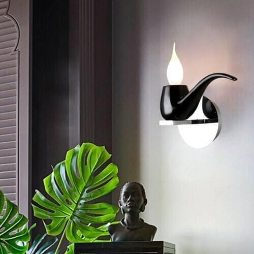 Modern Resin Wall Lamp Nordic Tobacco Pipe Led Art Wall Lights for Home Bedroom Bedside Wall Sconce Decoration Light Fixture