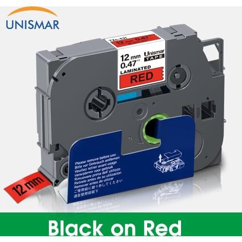 Unismar TZe-431 12mm Label Tape TZe-231 Black on White TZ-431 TZe TZ Tape For Brother P-touch PT Print Label Maker TZe431 Ribbon