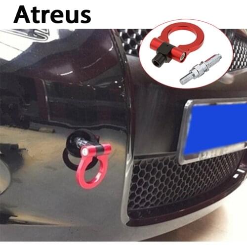 Atreus Car Auto Trailer Ring Hook Universal Vehicle Towing Hanger for BMW e46 e39 e36 Audi a4 b6 a3 a6 c5 Renault duster Lada