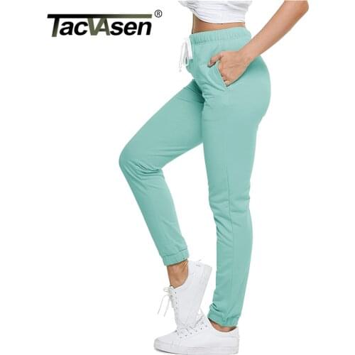 TACVASEN Womens Running Pants Jogger Sweatpants Fitness Workout Bodybuilding Trousers Outdoor Long Pants Elastic Waist Bottoms