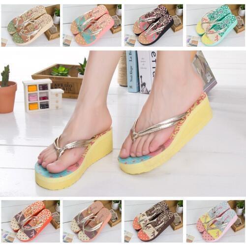 Unique Hand Painted Girls Flip Flops Women Platform Flat Summer Casual Home Shoes Cosplay Breathable Beach Sandals