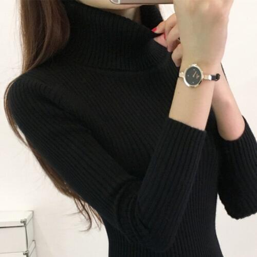 2018 New Autumn Winter Turtleneck Sweater Women Fashion Knitted Pull Femme High Quality Warm Pullover Sweater Women Jumpers