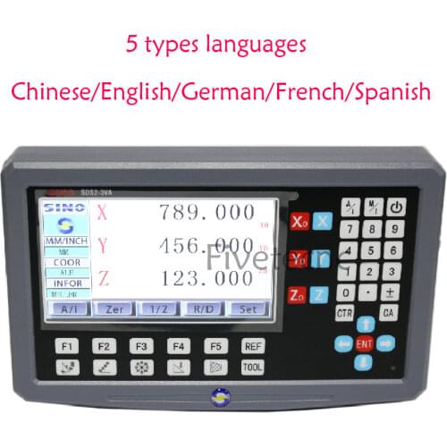 LCD SINO SDS2-3VA DRO Digital Readout 2 Axis 3 Axis Display Counter Lathe Milling