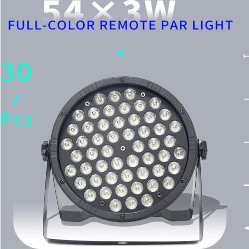 30Pcs/lots Led Par Lights 54x3W RGB 3in1 Disco Wedding Party Wall Wash Light 54*3W DMX 512 Controller Effect Stage Light